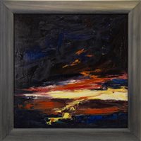 Lot 676 - LAST LIGHT, AN OIL BY CLARE BLOIS