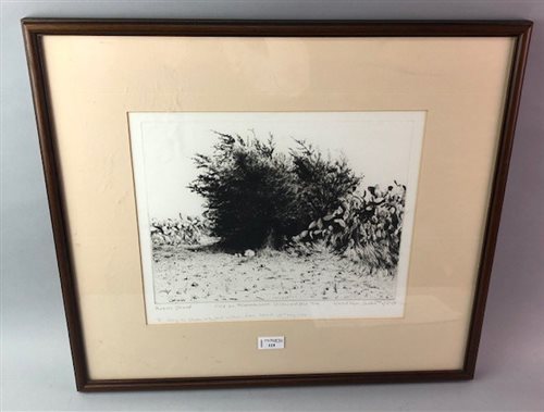 Lot 121 - A DRYPOINT ETCHING BY WALID ABU-SHAKRA
