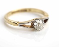 Lot 238 - DIAMOND SOLITAIRE RING the brilliant cut...