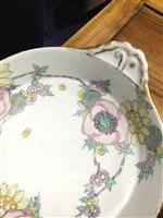 Lot 109 - A HAND-PAINTED DISH BY ELIZABETH MARY WATT AND A SIMILARLY PAINTED DISH BY HELEN PAXTON BROWN