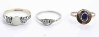 Lot 239 - THREE GOLD RINGS comprising an eighteen carat...
