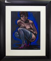 Lot 693 - PRIVATE DANCER, A PASTEL BY FRANK MCFADDEN
