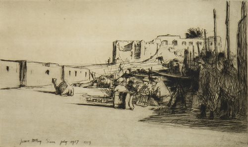 Lot 454 - SINAR, AN ETCHING BY JAMES MCBEY