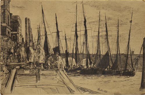 Lot 455 - BILLINGSGATE, AN ETCHING BY WHISTLER