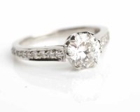 Lot 244 - CERTIFICATED DIAMOND SOLITAIRE RING the...