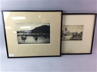 Lot 211 - ROBERT HOUSTON , TWO SIGNED ETCHINGS