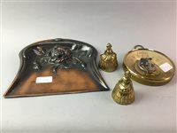 Lot 225 - A BARBOLA MOUNTED MIRROR, TWO VINTAGE PARASOLS, BRUSHES AND TRAYS