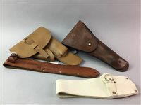 Lot 85 - A VICTORIAN HOLSTER AND THREE OTHERS