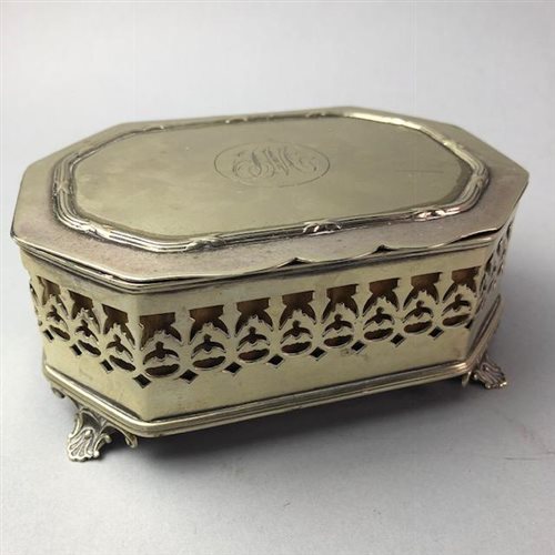 Lot 88 - A SILVER PLATED JEWELLERY BOX AND A COLLECTION OF VESTA CASES