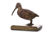 Lot 858 - A COLD PAINTED BRONZE FIGURE OF AN UPLAND WADER