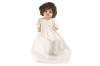 Lot 860 - A VINTAGE GERMAN BISQUE HEADED DOLL