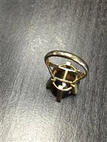 Lot 78 - A 1970S RING WITH MATCHING BROOCH