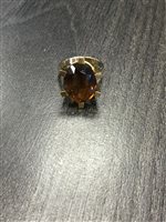 Lot 78 - A 1970S RING WITH MATCHING BROOCH