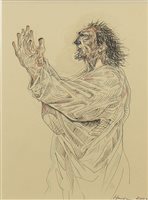 Lot 729 - ST ANDREW, A PEN AND INK STUDY BY PETER HOWSON