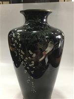 Lot 1054 - A PAIR OF JAPANESE CLOISONNE VASES