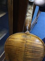 Lot 146 - A CASED ADLER VIOLIN AND TWO BOWS