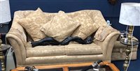 Lot 278 - AN UPHOLSTERED THREE PIECE SUITE