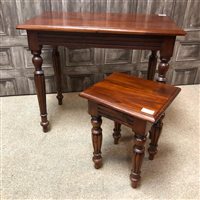 Lot 288 - A PAIR OF MAHOGANY SIDE TABLES