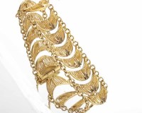 Lot 279 - FILIGREE BRACELET possibly African, 38g