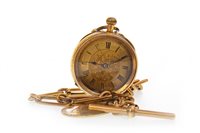 Lot 778 - A LADY'S 19TH CENTURY CONTINENTAL GOLD FOB WATCH