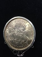Lot 506 - A GOLD USA $20 TWENTY DOLLAR COIN, 1877