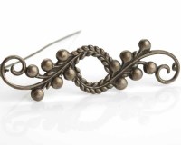 Lot 284 - SCANDINAVIAN SILVER BROOCH of scrolling form,...