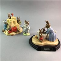 Lot 194 - A BESWICK FIGURE OF A CAT AND NINE ROYAL DOULTON FIGURES