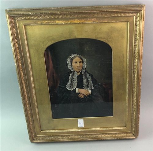 Lot 185 - A PAIR OF VICTORIAN OVERPAINTED PORTRAITS