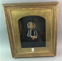 Lot 185 - A PAIR OF VICTORIAN OVERPAINTED PORTRAITS