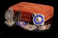 Lot 1916 - A LOT OF EARLY 20TH CENTURY SILVER FOOTBALL MEDALS