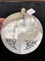 Lot 864 - A VICTORIAN MOTHER OF PEARL SHELL CARVED WITH A SCENE OF THE LAST SUPPER