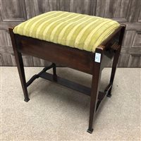 Lot 318 - AN INLAID PIANO STOOL