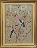 Lot 478 - CHAFFINCHES, A GOUACHE BY RALSTON GUDGEON
