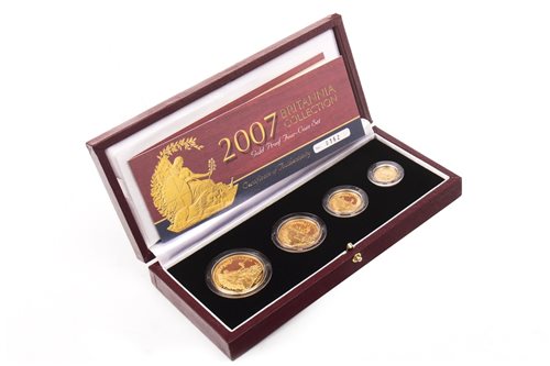 Lot 530 - THE ROYAL MINT 2007 BRITANNIA COLLECTION GOLD PROOF FOUR-COIN SET