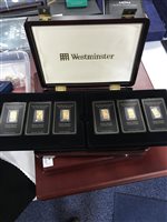 Lot 547 - Amendment- there are 6 ingots in this set A WESTMINSTER THE BULLION COINS INGOT COLLECTION