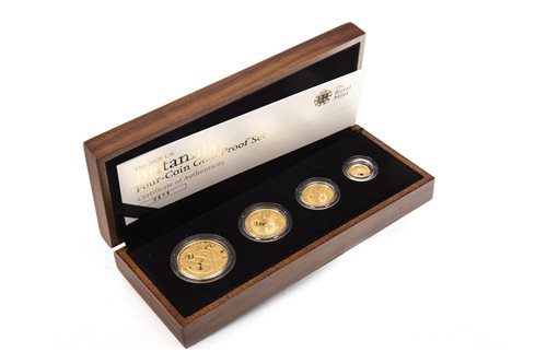 Lot 555 - A THE ROYAL MINT THE 2008 UK BRITANNIA FOUR-COIN GOLD PROOF SET