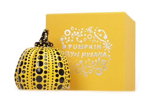 Lot 598 - YELLOW PUMPKIN, A PRINT CAST RESIN BY YAYOI KASUMA