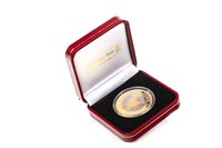Lot 579 - A THE POBJOY MINT TRI GOLD GOLDEN JUBILEE COIN 2002