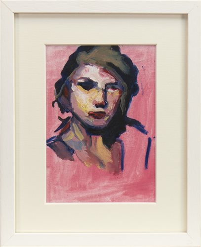 Lot 687 - FEMALE STUDY, AN OIL BY CHRISTOPHER BYRNE