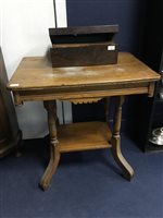 Lot 391 - AN OAK OBLONG OCCASIONAL TABLE