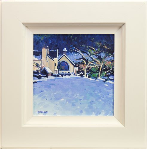Lot 551 - FORTINGALL WINTER, AN OIL BY LIN PATTULLO
