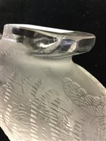 Lot 1223 - A LALIQUE FROSTED GLASS FIGURE OF A GROUSE