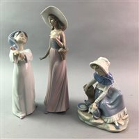 Lot 328 - A GROUP OF SPANISH AND LLADRO FIGURES