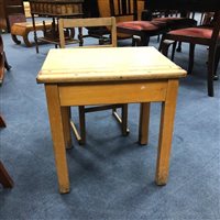 Lot 230 - A CHILDS SCHOOL DESK AND CHAIR