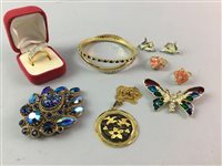 Lot 359 - A LOT OF COSTUME JEWELLERY INCLUDING THREE BROOCHES