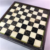 Lot 408 - A VINTAGE DRAUGHTS BOARD GAME