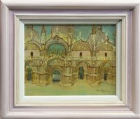 Lot 573 - FACADE, SAN MARCO, AN OIL BY CARLO ROSSI