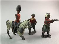 Lot 445 - A COLLECTION OF PAINTED LEAD SOLDIERS AND OTHER FIGURES INCLUDING ANIMALS