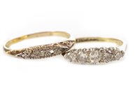 Lot 231 - A LOT OF TWO DIAMOND RINGS