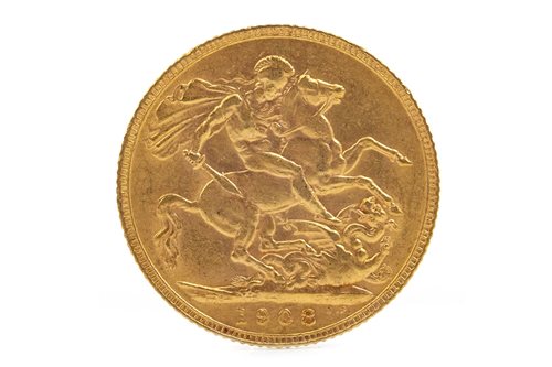 Lot 598 - A GOLD SOVEREIGN, 1908